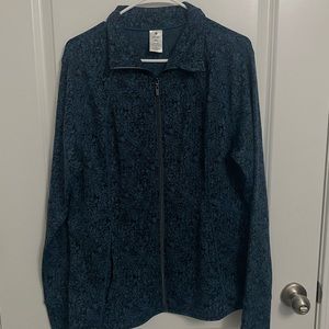 Textured JACKET Blue and Black Sport Jacket 2XL
